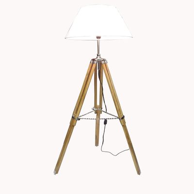 THOR INSTRUMENTS Timber Shiny Natural Wood Tripod Lamp Decor Lamp Base Only Rustic Vintage Home Decor Gifts