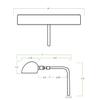 Cocoweb 14" LED Classic Gallery Light with Hard Wired Kit - ALEDV-14BK-DWP view 3