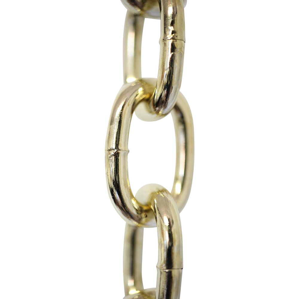 RCH Hardware CH-S60-02-PB Steel Fixture Chain, 5 Gauge, Polished Brass
