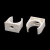 uxcell 20mm Dia PVC U Shaped Pipe Fitting Clamps Clips Water Tube Holder White 30pcs view 2