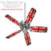 Painted Faded and Cracked Union Jack British Flag - Ceiling Fan Skin Kit fits most 42 inch fans (FAN and BLADES SOLD SEPARATELY) view 2
