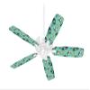 Coconuts Palm Trees and Bananas Seafoam Green - Ceiling Fan Skin Kit fits most 42 inch fans (FAN and BLADES SOLD SEPARATELY) view 1