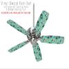 Coconuts Palm Trees and Bananas Seafoam Green - Ceiling Fan Skin Kit fits most 42 inch fans (FAN and BLADES SOLD SEPARATELY) view 2