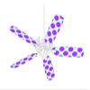 Kearas Polka Dots Purple And Blue - Ceiling Fan Skin Kit fits most 42 inch fans (FAN and BLADES SOLD SEPARATELY) view 1