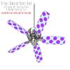 Kearas Polka Dots Purple And Blue - Ceiling Fan Skin Kit fits most 42 inch fans (FAN and BLADES SOLD SEPARATELY) view 2