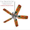 Phat Dyes - Music Note - 100 - Ceiling Fan Skin Kit fits most 42 inch fans (FAN and BLADES SOLD SEPARATELY) view 2