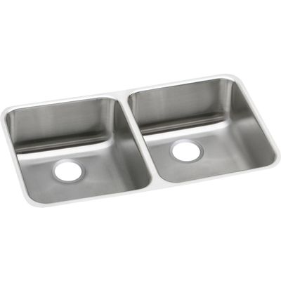 Elkay Lustertone ELUHAD311850 Equal Double Bowl Undermount Stainless Steel ADA Sink