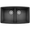 Performa SILGRANIT 33" 50/50 Double Bowl Undermount Kitchen Sink - Anthracite view 1