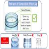 Threaded / Screw-On Caps for Water Dispenser Plastic Bottles/Jugs with Size 53mm Caps (2pk) view 4