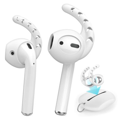 AhaStyle 3 Pairs AirPods Ear Hooks Cover Silicone Accessories Compatible with Apple AirPods and EarPods Headphones(Milk White)