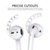 AhaStyle 3 Pairs AirPods Ear Hooks Cover Silicone Accessories Compatible with Apple AirPods and EarPods Headphones(Milk White) view 4