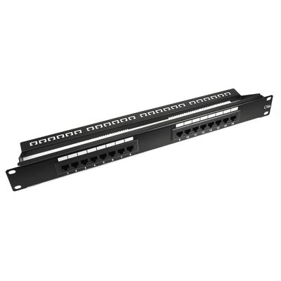 uxcell 110 Type 16 Ports Cat6A Patch Panel Wallmount Rackmount Unsheilded