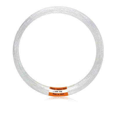 AMKI Plastic 0.06in/1.5mm Diameter 164ft(50Meter) PMMA Fiber Optic Roll End Glow Cable for All Kind Led Star Ceiling Light Kit