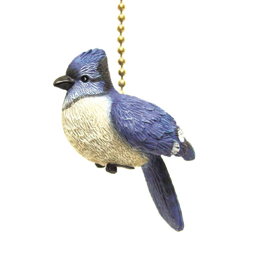 Clementine Designs Blue Jay Song Bird Ceiling Fan Pull Chain