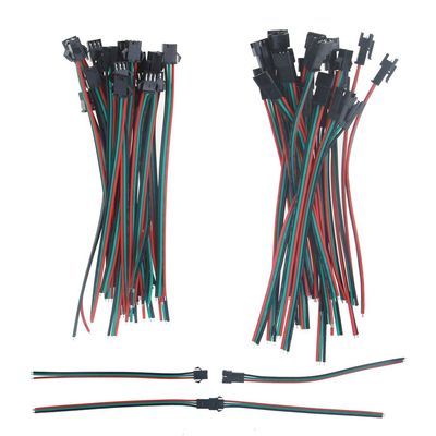 ALITOVE 20 Sets 3 Pin JST SM Male Female Plug LED Connector 15CM 20AWG