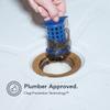 ShowerShroom the Revolutionary 2" Stand-Up Shower Stall Drain Protector Hair Catcher/Strainer, Blue view 3