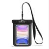 CaliCase Extra Large Waterproof Floating Phone Pouch - IPX8 Waterproof Floating Phone Case with Lanyard for iPhone X-15/ S20-S24/ Pixel 4-8 - Black view 1