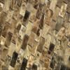 Dark Emperador 5/8 X 1 1/4 Polished Marble Baby Brick Mosaic Tile view 2