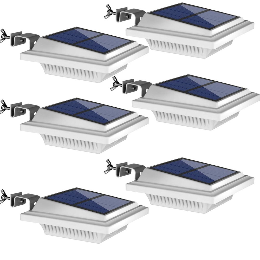 UniqueFire Solar Gutter & Fence Lights - 40 LED Outdoor Waterproof Security Lamps for Eaves, Garden, Landscape & Walkway