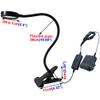 LUMINTURS(TM 3W LED Clip Clamp Lamp Fixture ON/Off Button with Plug Book Light Black Shell Warm White view 2