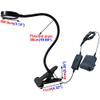 LUMINTURS(TM) 5W LED Clip Clamp Lamp Fixture ON/Off Button with Plug Book Light Black Shell Warm White view 2