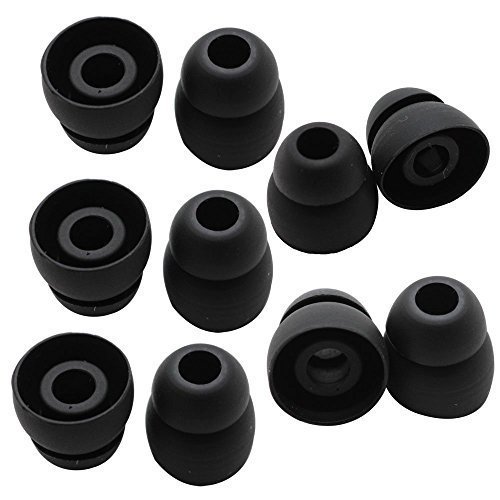 Alitutumao 10pcs Replacement Earbuds Silicone Ear Tips Compatible with Powerbeats 2 Powerbeats 3 Wireless Headphones (Double Flange)