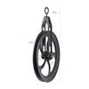 Rustic State Vintage Industrial Look Medium Wheel Farmhouse Pulley for Custom Make Wall Mount Pendant Lamps Frosty Black Set of 2 view 3