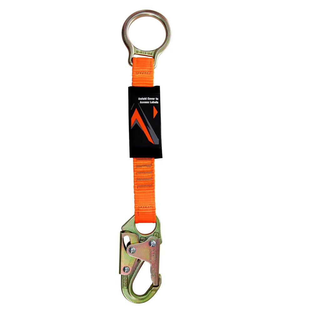 Malta Dynamics 18 D-Ring Extender with Snap Hook for Fall Protection and Roofing, OSHA/ANSI Compliant (1)