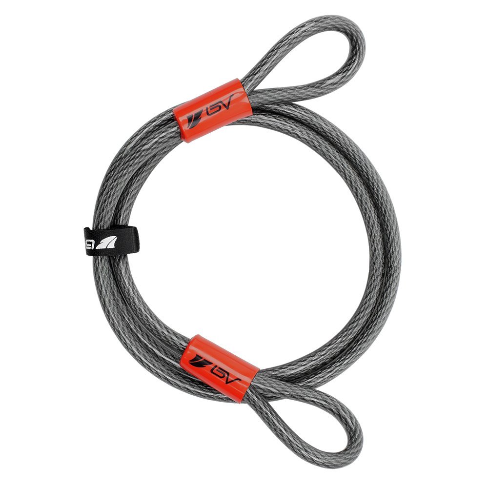 BV 7FT Heavy-Duty Security Cable Lock with Loops  Extra Thick 10mm (3/8") Braided Steel, Cut-Resistant & Weatherproof Wire Cable for Padlock, Gate, Bike, Motorcycle & Outdoor Equipment