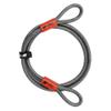 BV 7FT Heavy-Duty Security Cable Lock with Loops  Extra Thick 10mm (3/8") Braided Steel, Cut-Resistant & Weatherproof Wire Cable for Padlock, Gate, Bike, Motorcycle & Outdoor Equipment view 1