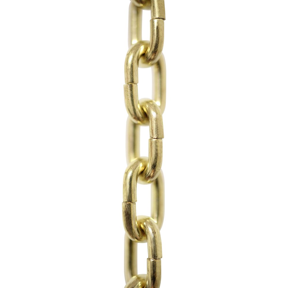 RCH Hardware CH-S53-14-PB Steel Clock Chain 14 Gauge, Polished Brass (1 Foot)