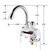 TINTON LIFE Rotatable Bathroom Kitchen Heating Tap Water Faucet 110V Tankless Electric Hot Water Heater Faucet with LED Digital Display (Small Below Inflow) view 2