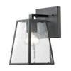 Living District Modern Home Decorative Outdoor Wall Lantern D:5 H:11.8 60W Matte Black Finish Clear Seedy Glass Lens view 1