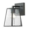 Living District Modern Home Decorative Outdoor Wall Lantern D:5 H:11.8 60W Matte Black Finish Clear Seedy Glass Lens view 3