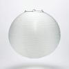 PaperLanternStore.com 14 Inch White Fine Line Premium Even Ribbing Paper Lantern, Extra Sturdy view 2