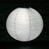 PaperLanternStore.com 16 Inch White Fine Line Premium Even Ribbing Paper Lantern, Extra Sturdy view 1