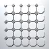 Squarefeet Depot Retro Octagon Porcelain Mosaic Floor and Wall Tile, 12" x 12", Matte White and Gray Dot Mixed view 1