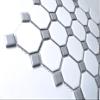 Squarefeet Depot Retro Octagon Porcelain Mosaic Floor and Wall Tile, 12" x 12", Matte White and Gray Dot Mixed view 3