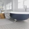 Squarefeet Depot Retro Octagon Porcelain Mosaic Floor and Wall Tile, 12" x 12", Matte White and Gray Dot Mixed view 4