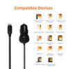 Amazon Basics 12W (5V, 2.4A) Fast Car Charger with Coiled Lightning Cable, MFi Certified for iPhone, iPad and Apple Devices, 1.5 ft, Black view 2