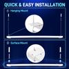 hykolity 4 Pack 4FT LED Shop Light, Linkable Utility Shop Lights, 42W, 5000K Daylight White Shop Light for Garages, Workshops,Hanging or FlushMount, Power Cord with Pull Chain Switch, ETL view 3