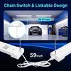 hykolity 4 Pack 4FT LED Shop Light, Linkable Utility Shop Lights, 42W, 5000K Daylight White Shop Light for Garages, Workshops,Hanging or FlushMount, Power Cord with Pull Chain Switch, ETL view 4
