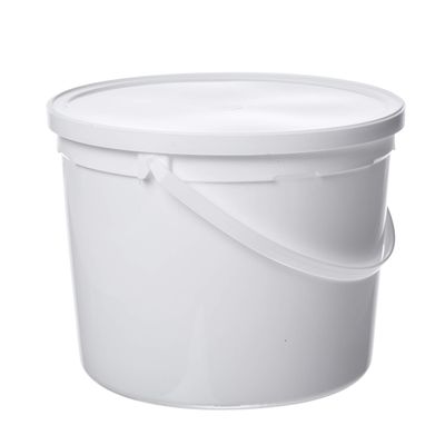 Consolidated Plastics 42586 Pail With Handle, HDPE, 5 quart, White, 10 Piece