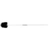Drain Brush with Black Bristles White Plastic 4' Rigid Handle- 6"Dia view 1