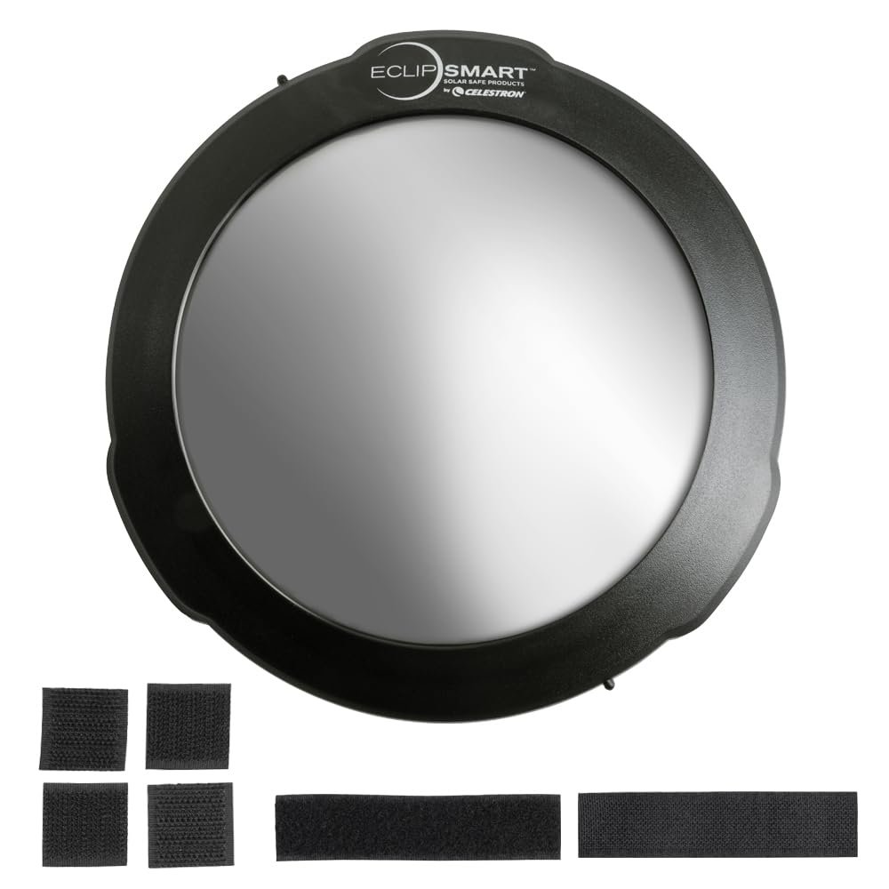 Celestron 94244 EclipSmart Solar Eclipse Telescope Filter  ISO 12312-2 Compliant, Secure Fit with Solar Safe Film, Works with 8 Schmidt-Cassegrain/EdgeHD Telescopes, Black