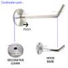 NELXULAS Brushed Stainless Steel Single Heavy Duty Long Coat Hook Robe Hanger Wall Mount Hook, Fit for Kitchen,Bedroom,Living Room, Bathroom,Closets and Garage Storage (7-2/3", 2 PCS) view 3