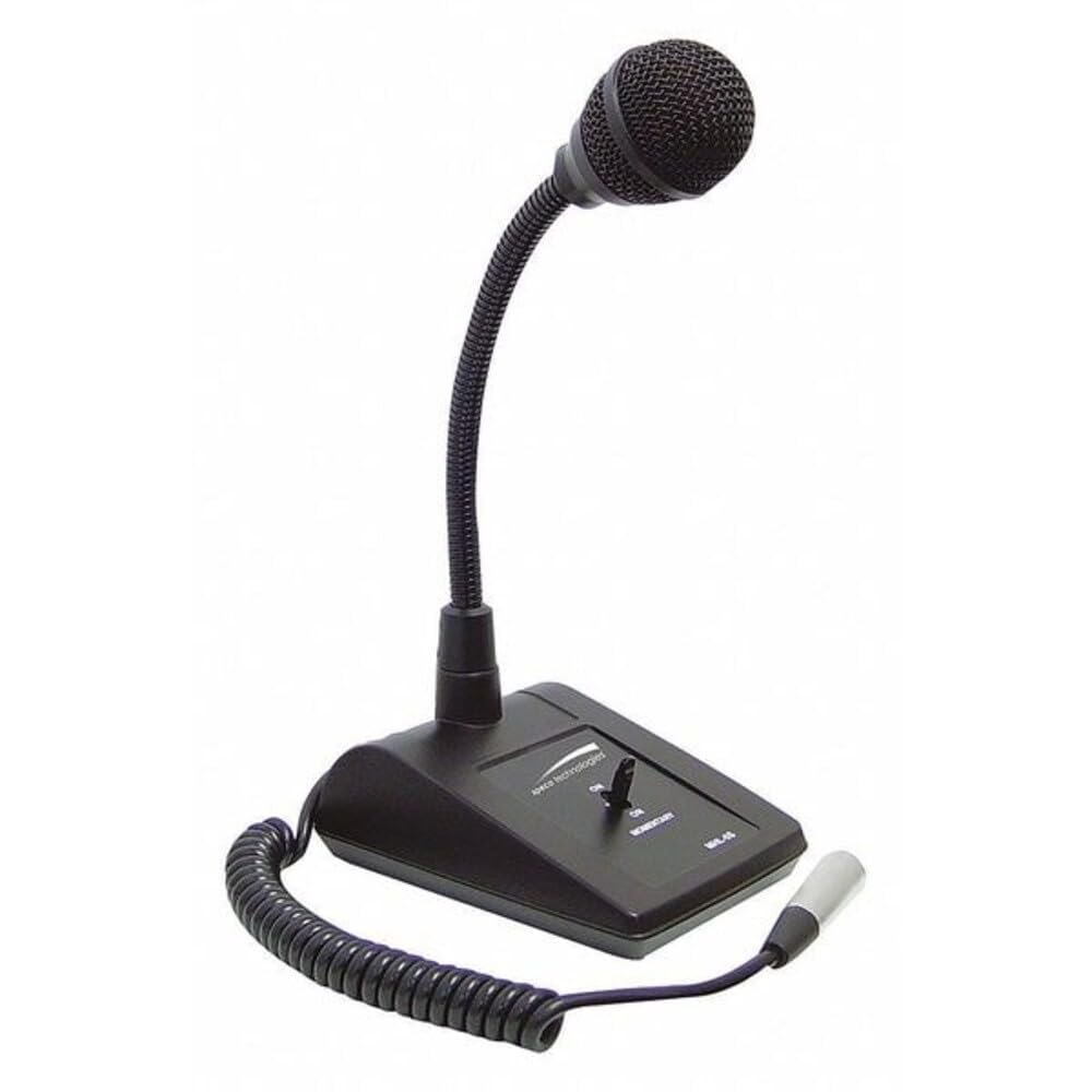 Speco Technologies Tabletop Microphone,Adjustable Gooseneck MHL5S - 1 Each