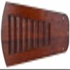 Craftmade B570C-1 Custom Carved Scalloped Fan Blades Replacement 70-Inch, Walnut, Set of 5 view 1