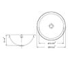 Houzer Opus Stainless Steel Bathroom Sink: 16 Inch Undermount Round Bowl without Overflow, Optional Grid Drain, Durable & Versatile, Essential for Home & Apartment: CR-1620-1 view 2