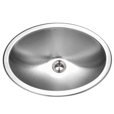 Houzer 18" Stainless Steel Undermount Oval Bowl Lavatory Sink